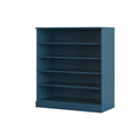 Teal Blue Twenty Pair Solid WoodShoe Storage Cabinet on a white background