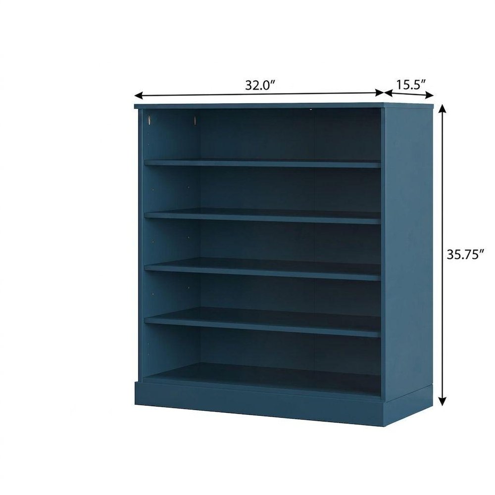 Teal Blue Twenty Pair Solid WoodShoe Storage Cabinet