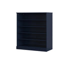 Navy Blue Twenty Pair Solid WoodShoe Storage Cabinet