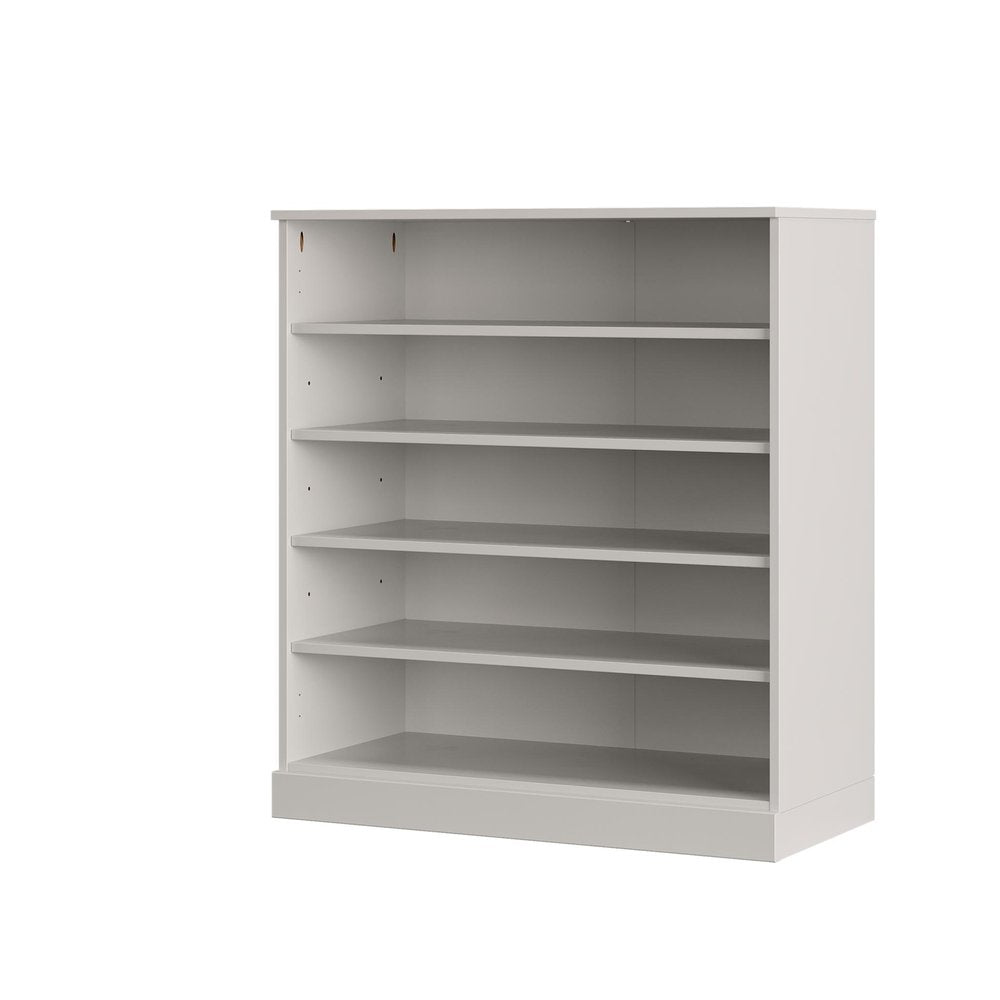 Off White Twenty Pair Solid WoodShoe Storage Cabinet