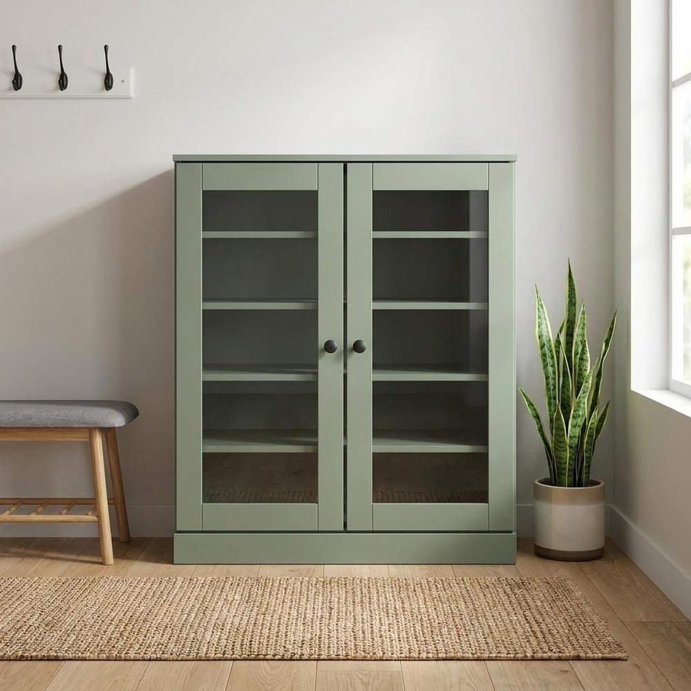 Sage Twenty Pair Solid WoodShoe Storage Cabinet