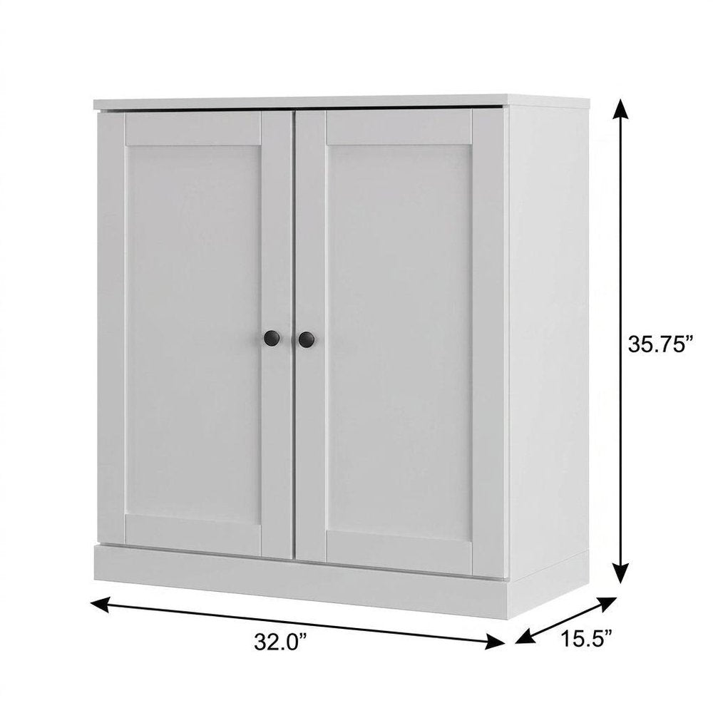White Twenty Pair Solid WoodShoe Storage Cabinet