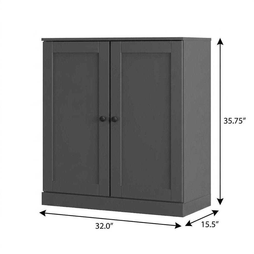 Gray Twenty Pair Solid WoodShoe Storage Cabinet