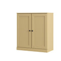 Yellow Twenty Pair Solid WoodShoe Storage Cabinet on a white background
