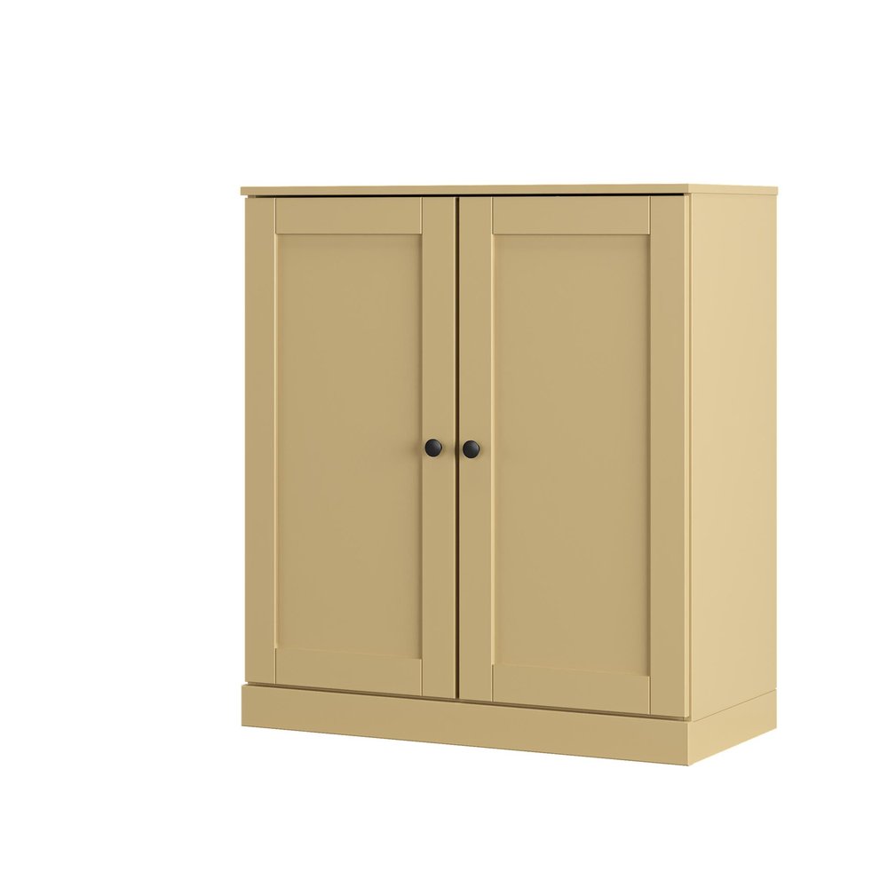 Yellow Twenty Pair Solid WoodShoe Storage Cabinet