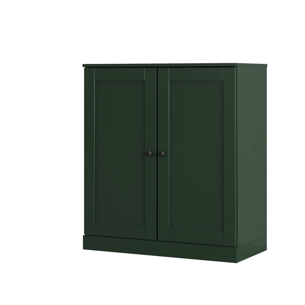 Green Twenty Pair Solid WoodShoe Storage Cabinet