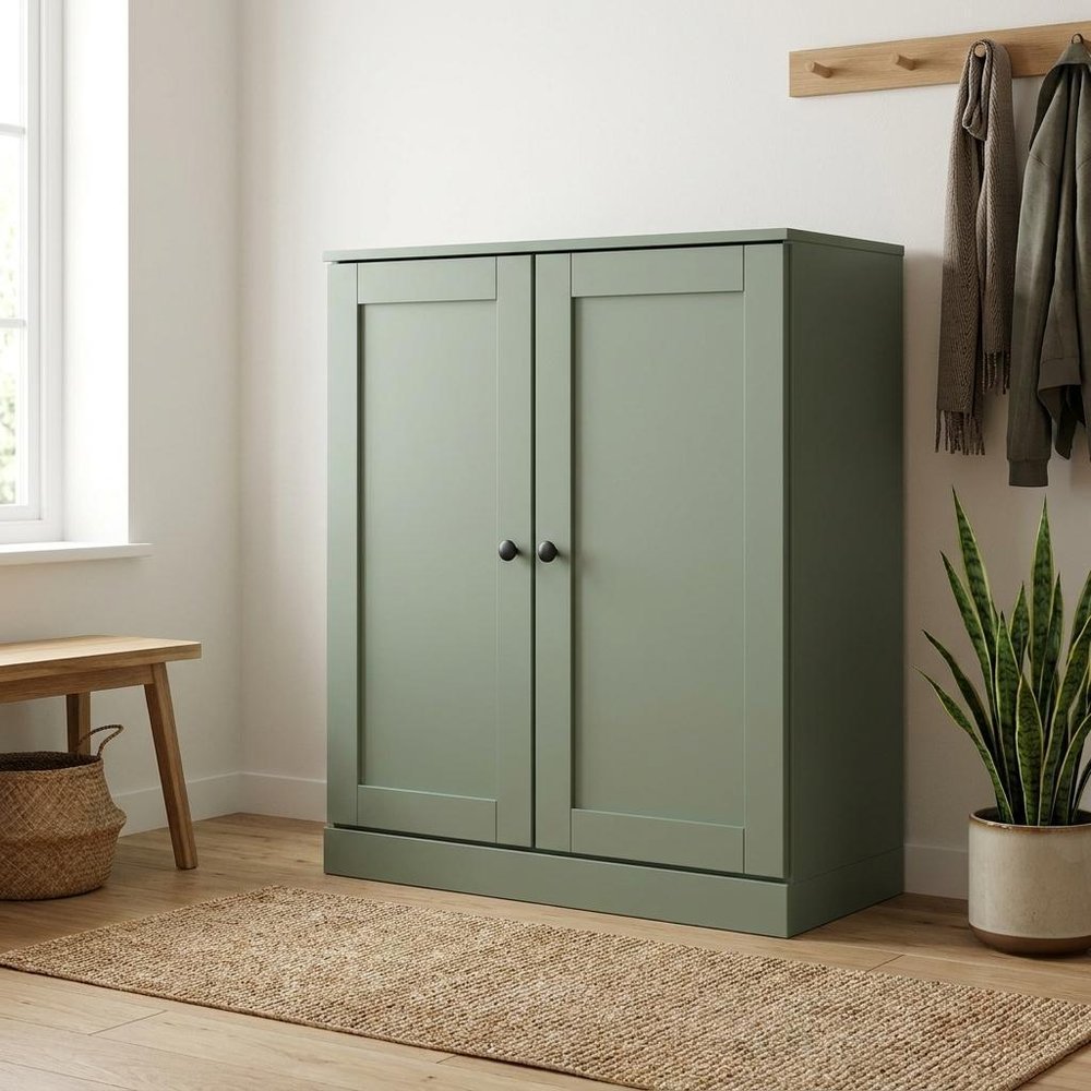 Sage Twenty Pair Solid WoodShoe Storage Cabinet