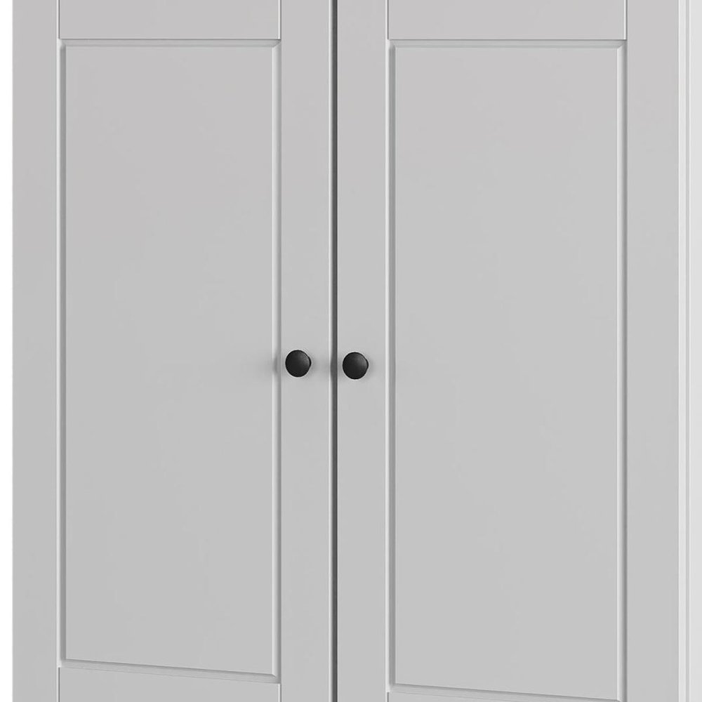 White Twenty Pair Solid WoodShoe Storage Cabinet