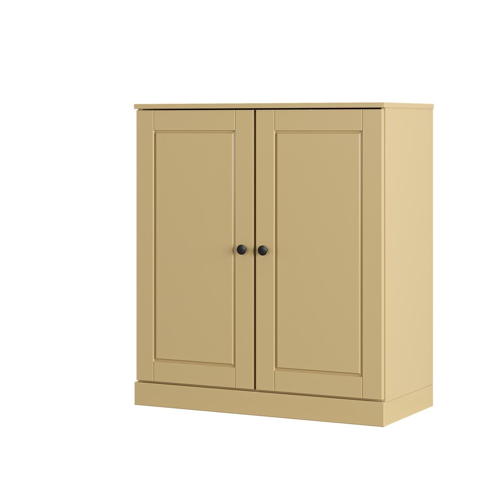 Yellow Twenty Pair Solid WoodShoe Storage Cabinet