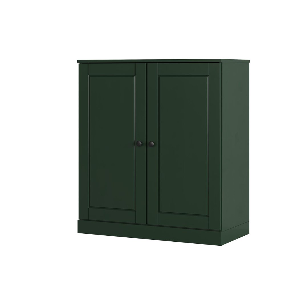 Green Twenty Pair Solid WoodShoe Storage Cabinet
