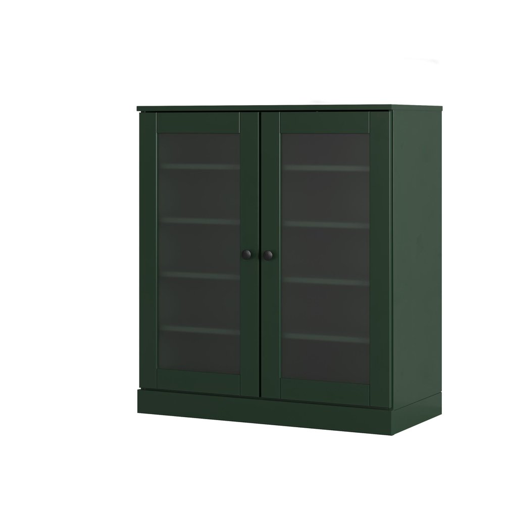 Green Twenty Pair Solid WoodShoe Storage Cabinet