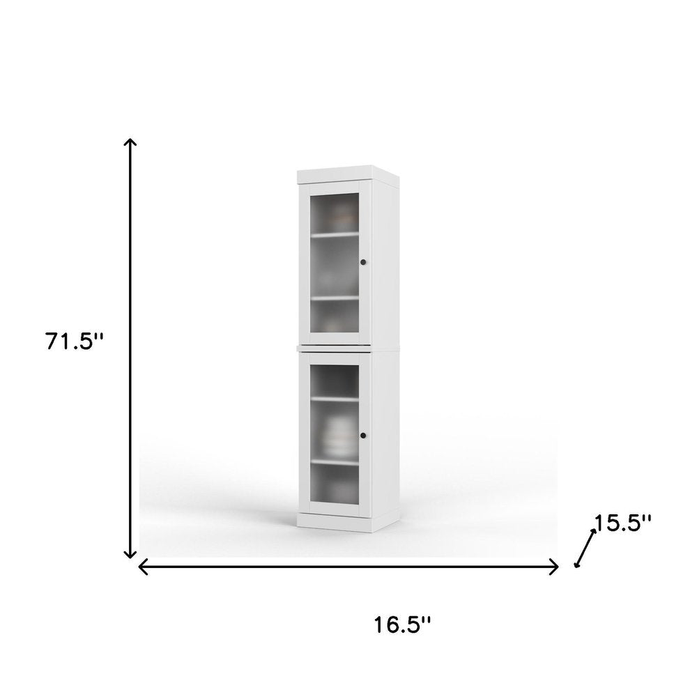 72" White Solid Wood Two Door Pantry Or Storage Closet - SKU 752452