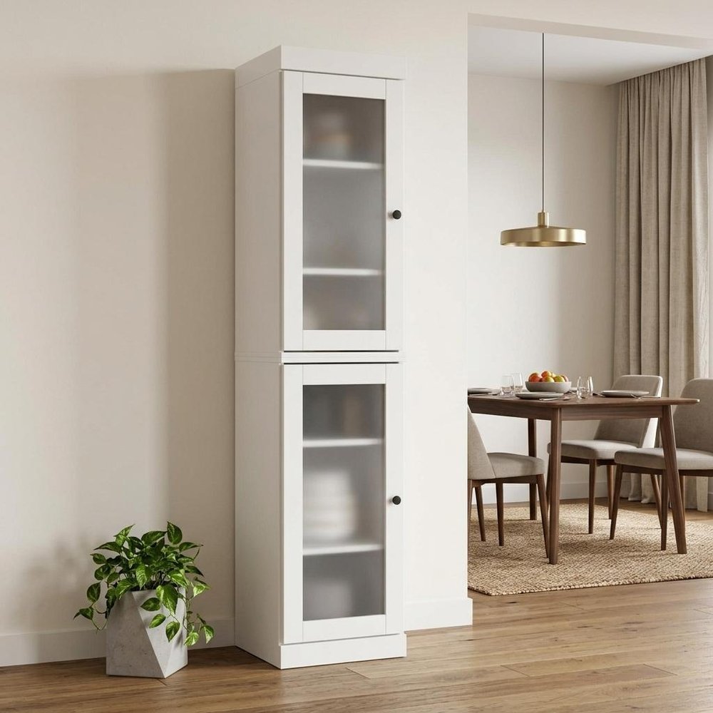 72" White Solid Wood Two Door Pantry Or Storage Closet - SKU 752452