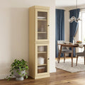 72" Yellow Solid Wood Two Door Pantry Or Storage Closet