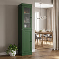72" Green Solid Wood Two Door Pantry Or Storage Closet