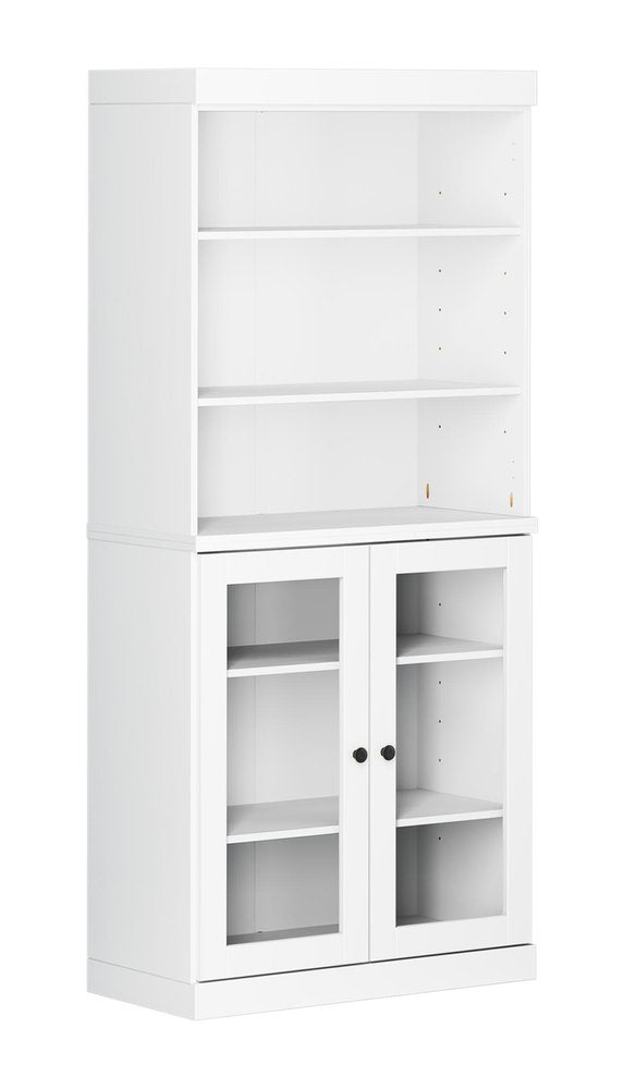 72" White Solid Wood Two Door Pantry Or Storage Closet on a white background