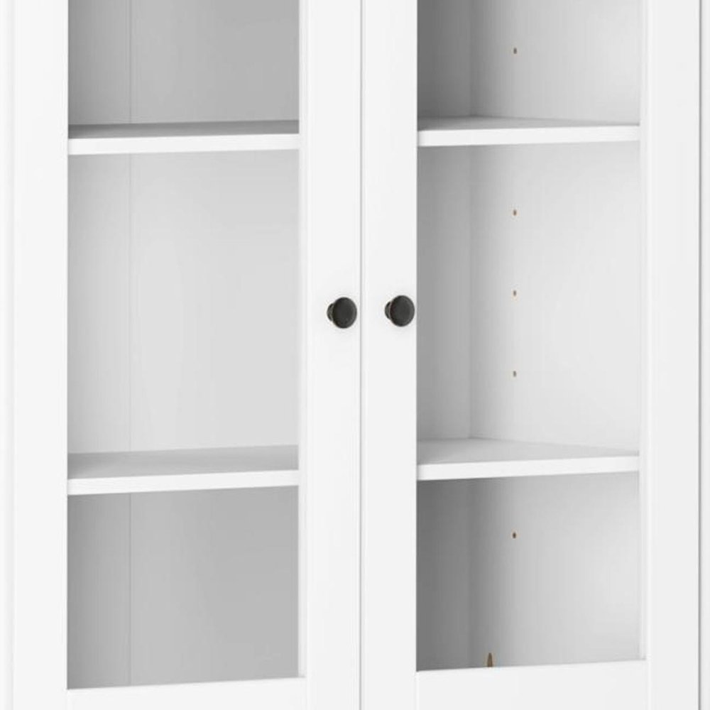 72" White Solid Wood Six Door Two Drawer Pantry Or Storage Closet
