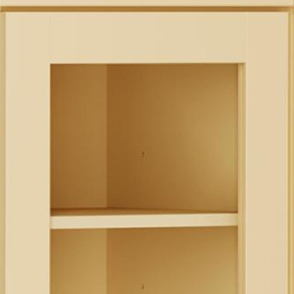 72" Yellow Solid Wood Six Door Two Drawer Pantry Or Storage Closet