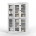 72" White Solid Wood Six Door Pantry Or Storage Closet on a white background