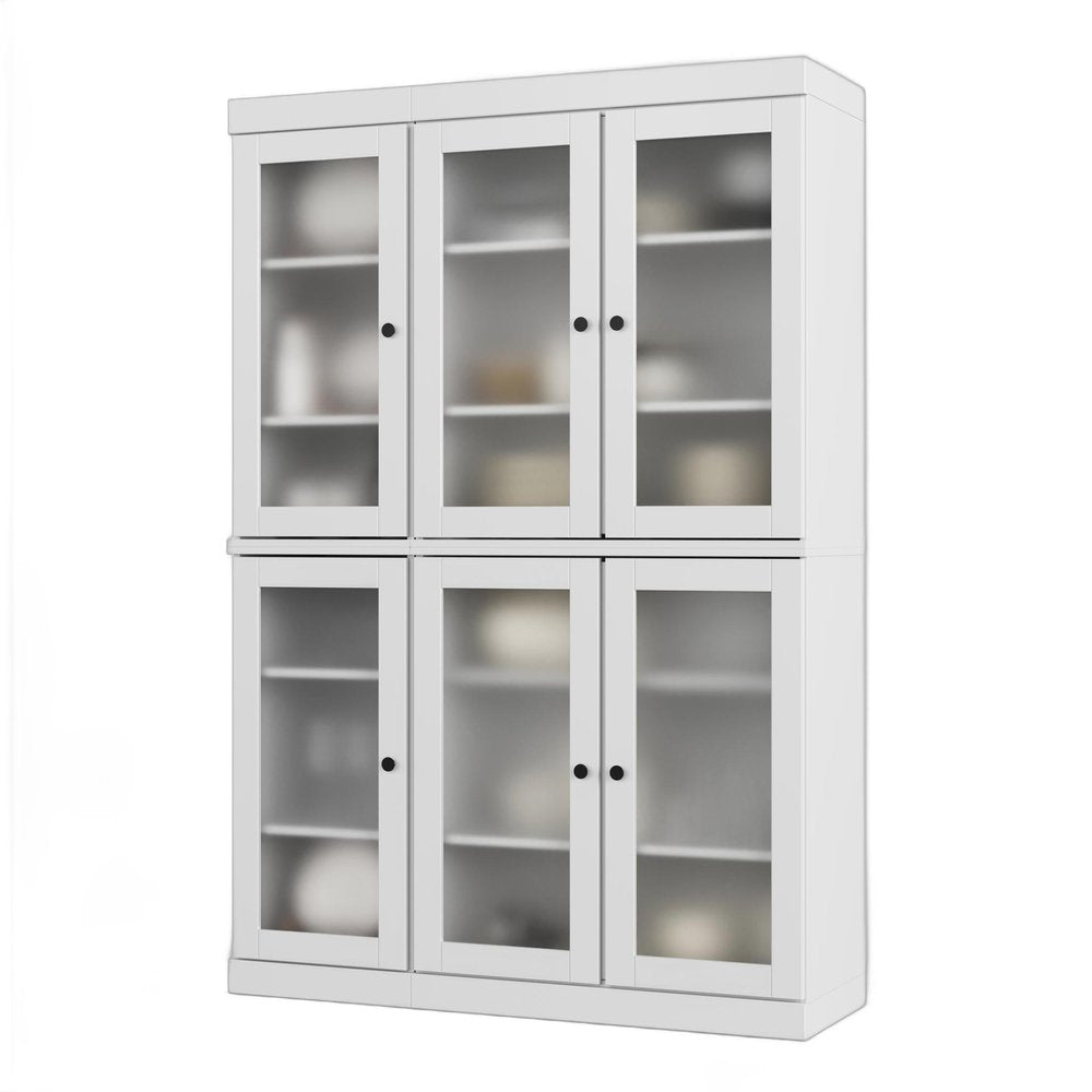 72" White Solid Wood Six Door Pantry Or Storage Closet - SKU 753908