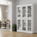 72" White Solid Wood Six Door Pantry Or Storage Closet