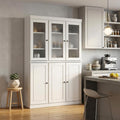 72" White Solid Wood Six Door Pantry Or Storage Closet