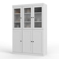 72" White Solid Wood Six Door Pantry Or Storage Closet on a white background