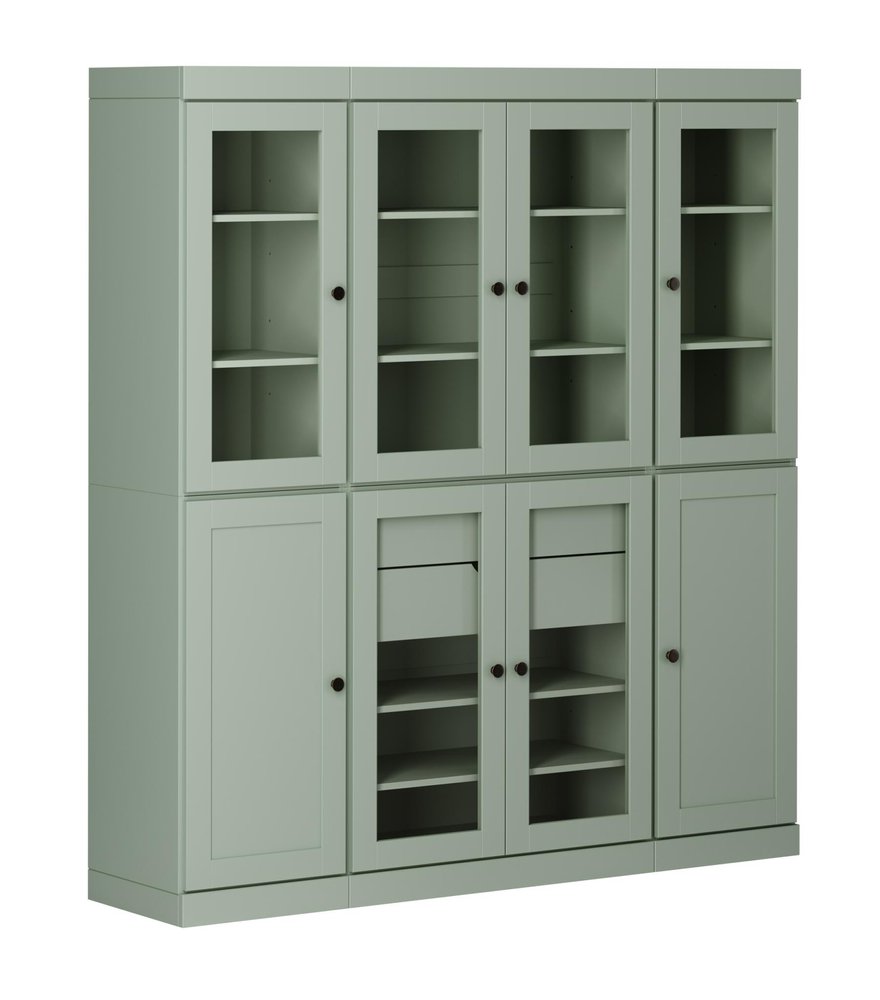 72" Sage Solid Wood 8 Two Drawer Pantry Or Storage Closet