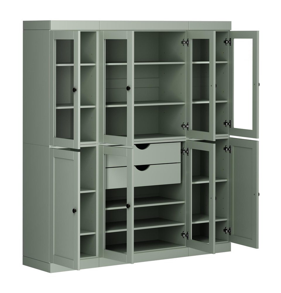 72" Sage Solid Wood 8 Two Drawer Pantry Or Storage Closet