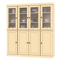 72" Yellow Solid Wood 8 Two Drawer Pantry Or Storage Closet on a white background