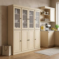 72" Yellow Solid Wood 8 Two Drawer Pantry Or Storage Closet