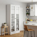 72" White Solid Wood 8 Two Drawer Pantry Or Storage Closet