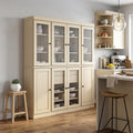 72" Yellow Solid Wood 8 Two Drawer Pantry Or Storage Closet
