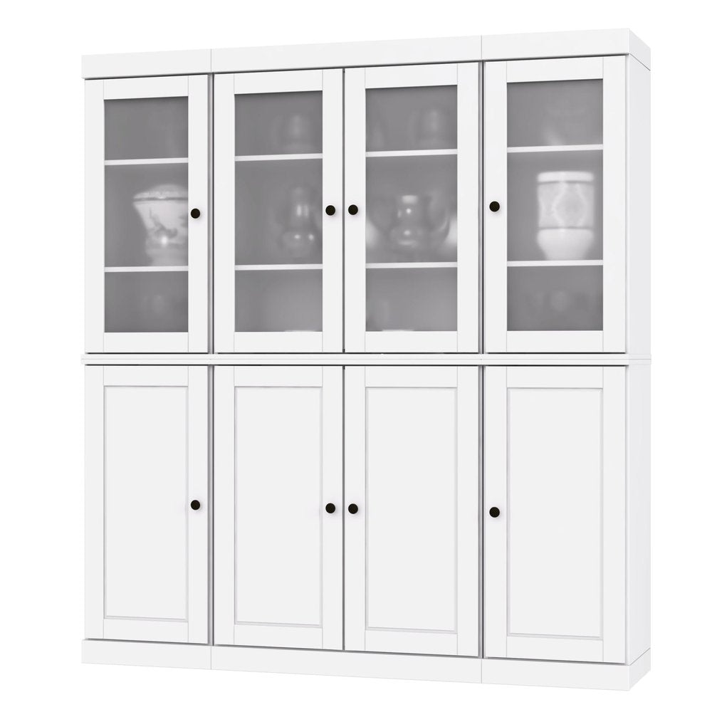 72" White Solid Wood 8 Pantry Or Storage Closet