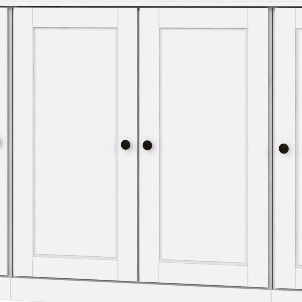 72" White Solid Wood 8 Pantry Or Storage Closet