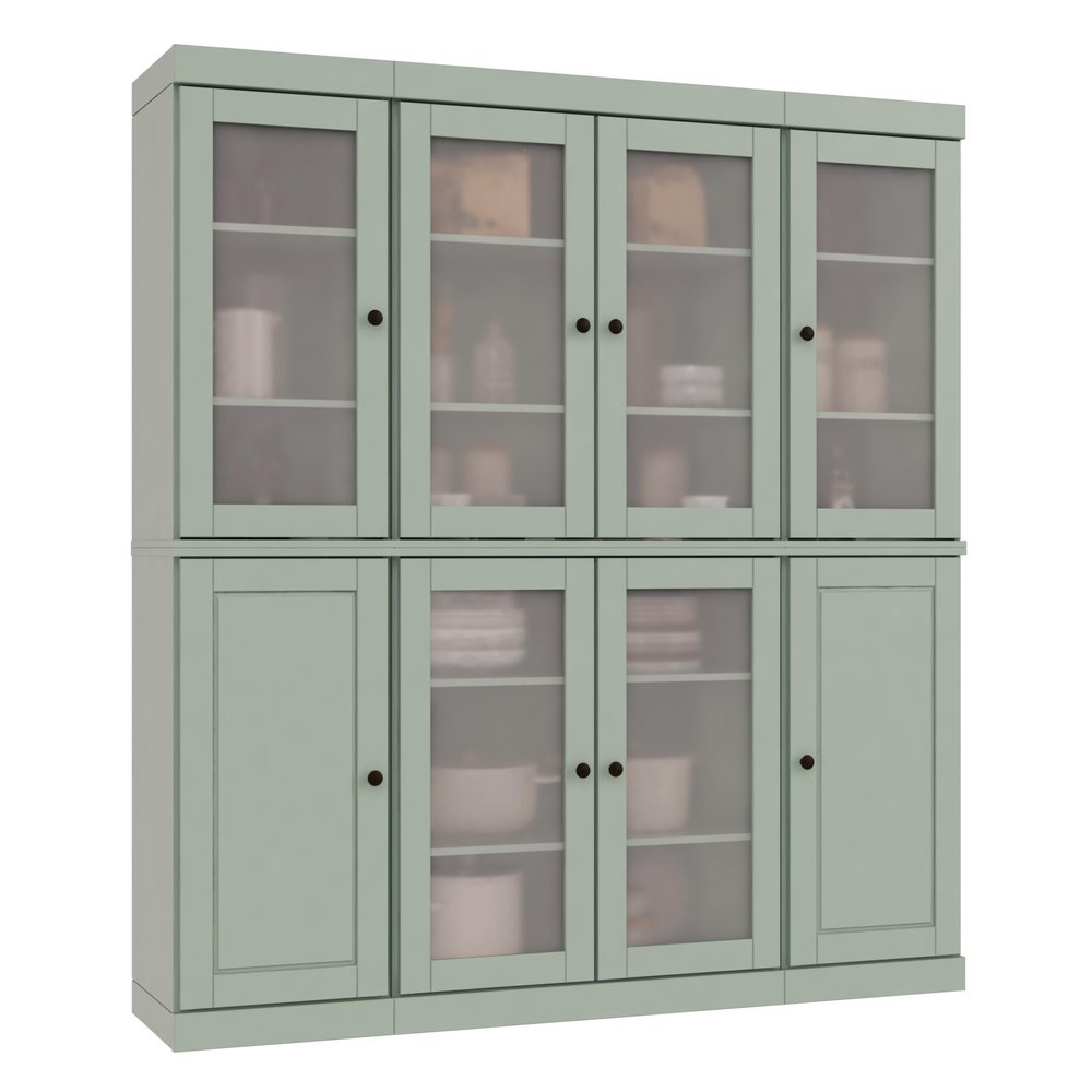72" Sage Solid Wood 8 Pantry Or Storage Closet