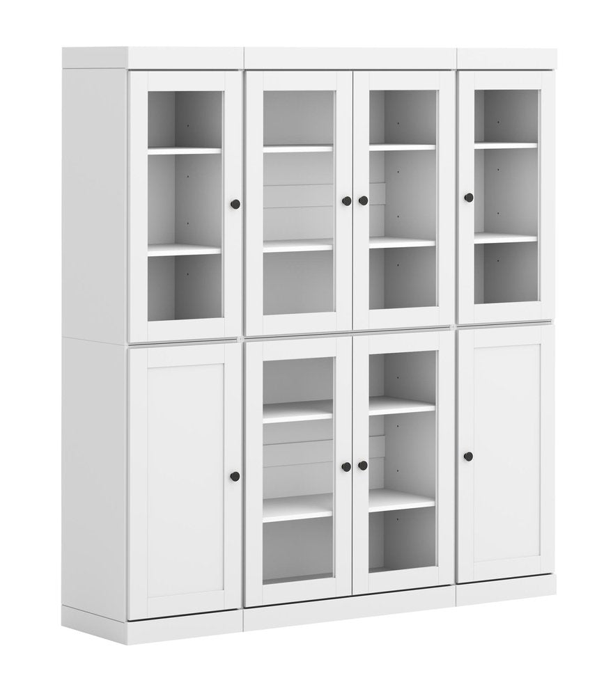 72" White Solid Wood 8 Pantry Or Storage Closet