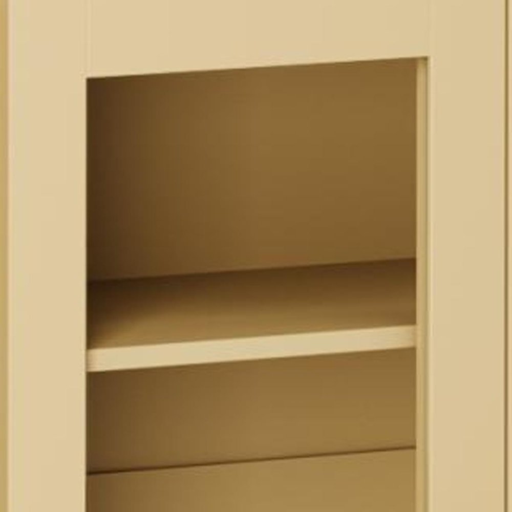 72" Yellow Solid Wood 8 Pantry Or Storage Closet