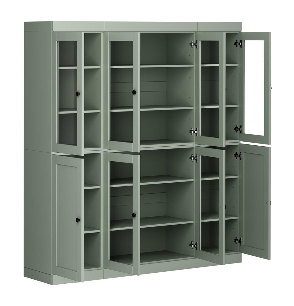 72" Sage Solid Wood 8 Pantry Or Storage Closet