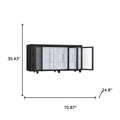 35" X 71" Clear and Black Metal Single Compartment Can Beverage Refrigerator