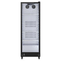 69" X 23" Clear and Black Metal Single Compartment Can Beverage Refrigerator