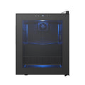 20" X 17" Clear and Black Metal Single Compartment Can Beverage Refrigerator