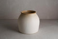 6" Cream Ceramic Cylinder Table Vase.