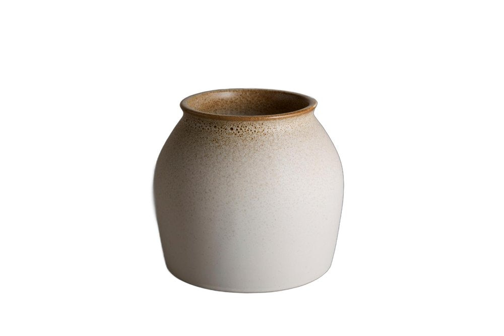 6" Cream Ceramic Cylinder Table Vase