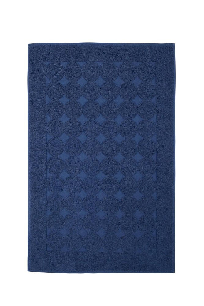 24" X 35" White Tone on Tone Polka Dot Turkish Cotton Bath Rug