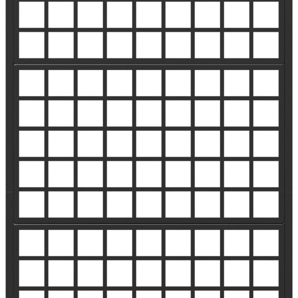 73" X 35" Black Geometric Galvanized Metal Rectangular Planter Box