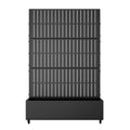 Set of Two Black Striped Galvanized Metal Rectangular Planter Box on a white background