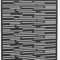 72" Black Metal 12 Panel Outdoor Privacy Screen on a white background