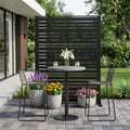 72" Black Steel 12 Panel Outdoor Privacy Screen