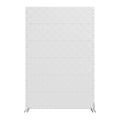 72" White Metal 12 Panel Outdoor Privacy Screen on a white background
